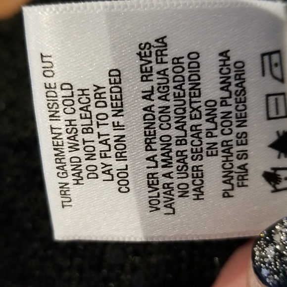 Black with iridescent sequins net overlay top sz 16-18 - Picture 6 of 7